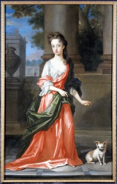 Charles D'Agar, Portrait of a Young Girl with a dog , c. 1710
