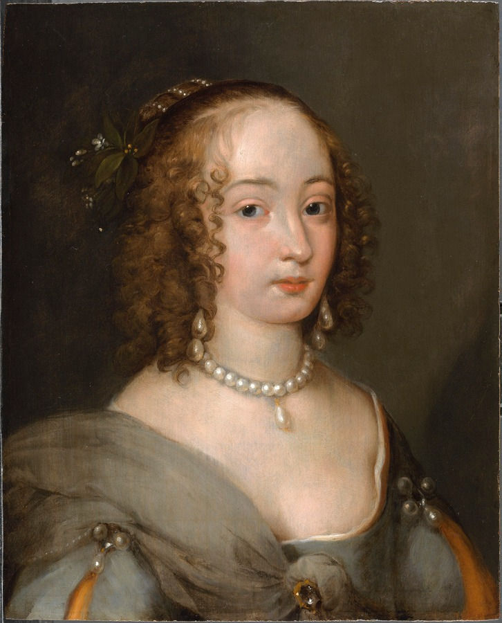 Theodore Roussel, Portrait of a Lady in a pearl necklace, Mid 17th Century
