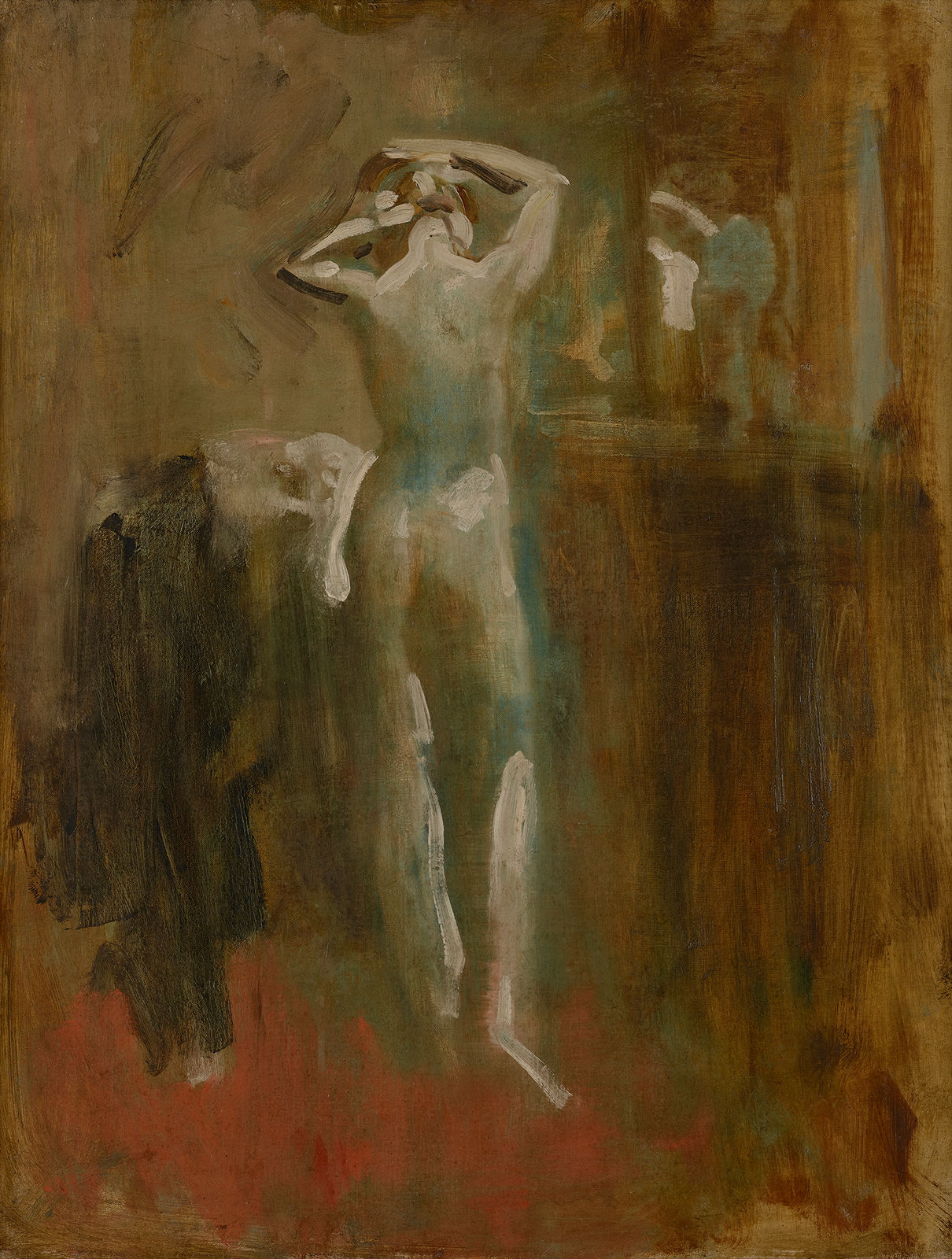 Ambrose McEvoy, Nude facing a mirror, 1912