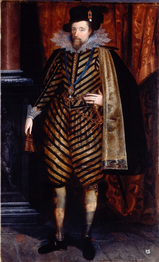 English School, Full Length Portrait of King James VI and I (1566-1625), c. 1618-20