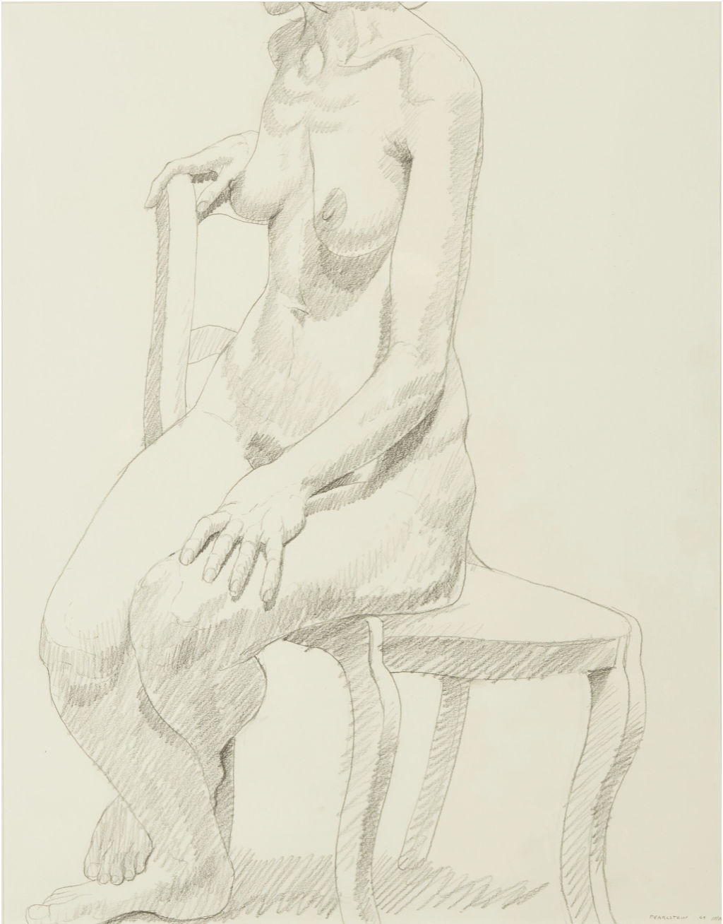 Philip Pearlstein, Nude, Female Model, Seated, 1969