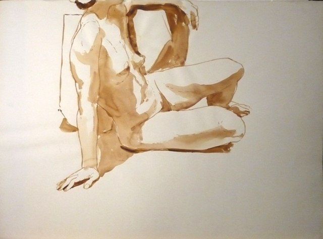 Philip Pearlstein, Female Seated in Studio, ND