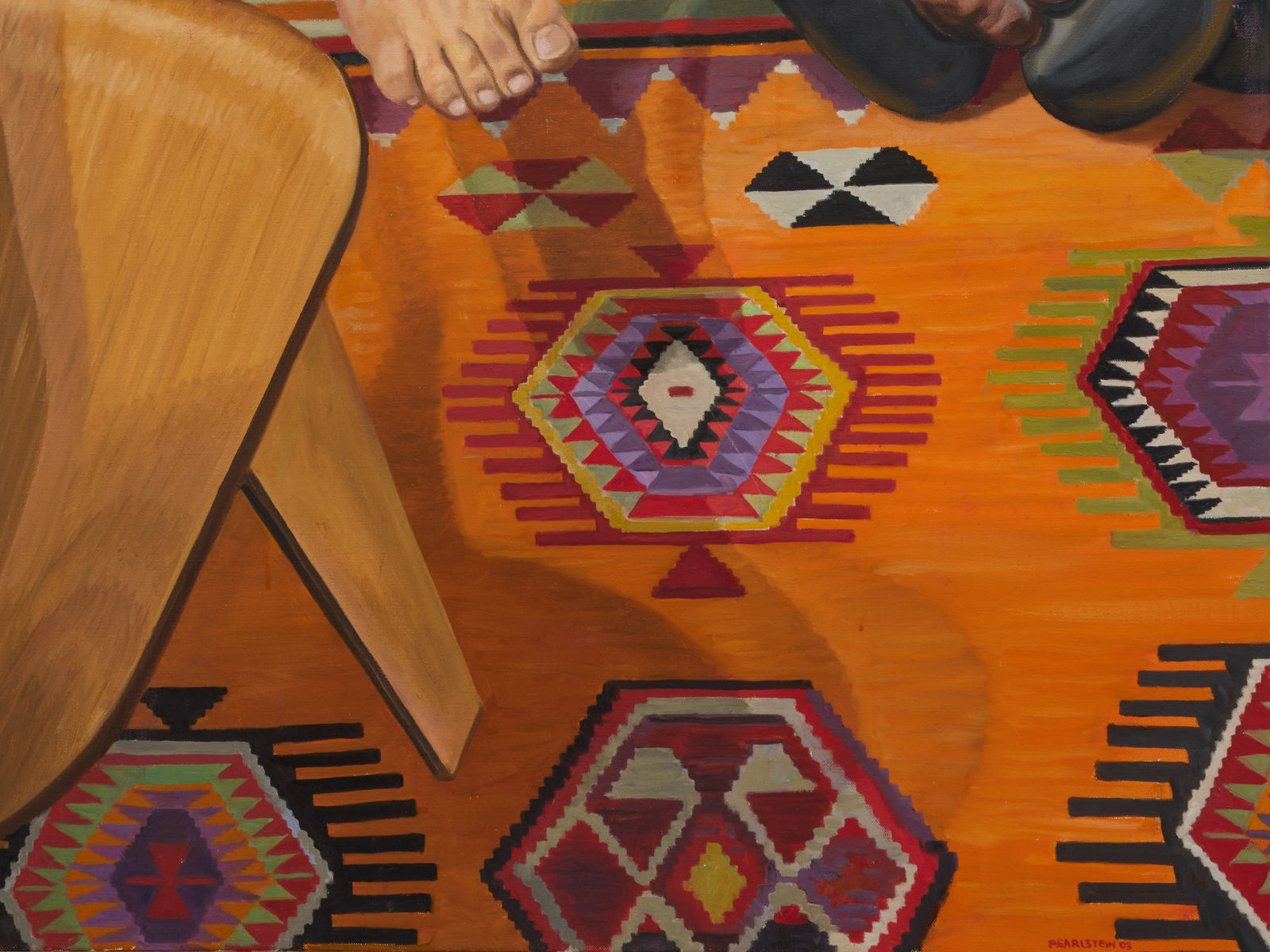 Philip Pearlstein, Two Models with Luna Park Lion, 2001