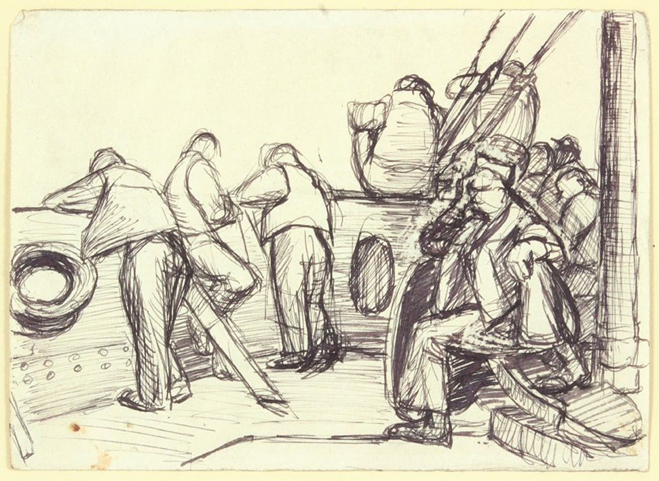 Philip Pearlstein, Convoy to Italy XIV, 1944