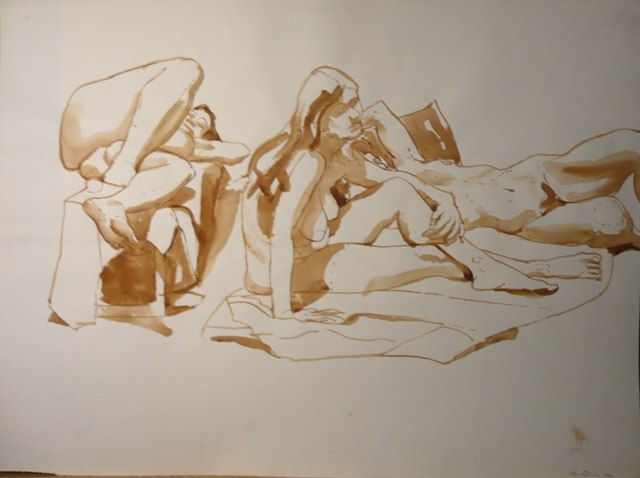 Philip Pearlstein, Three Models, One Sitting, 1966
