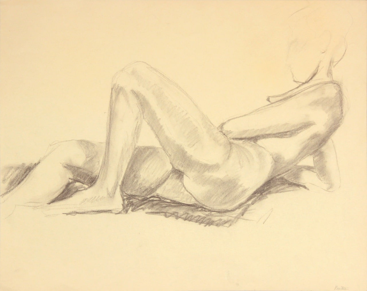 Philip Pearlstein, Reclining Female Nude, ND