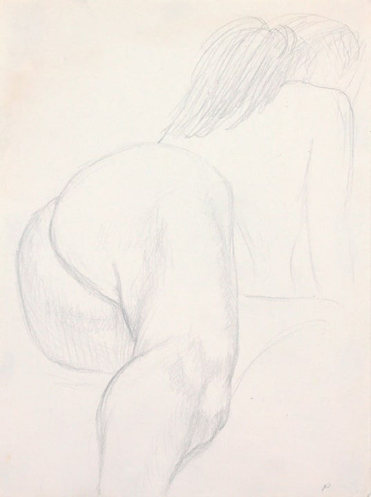 Philip Pearlstein, Nude Leaning Forward, ND