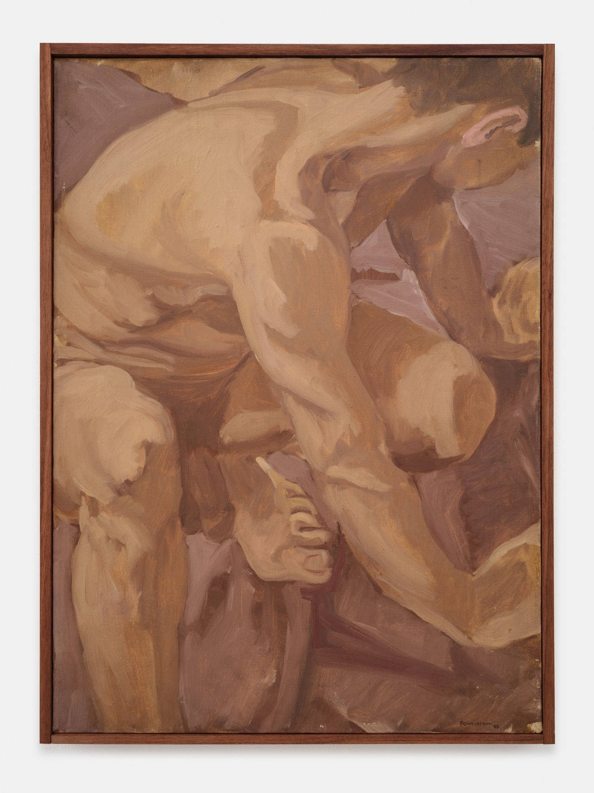 Philip Pearlstein, Crouching Male Nude, 1963