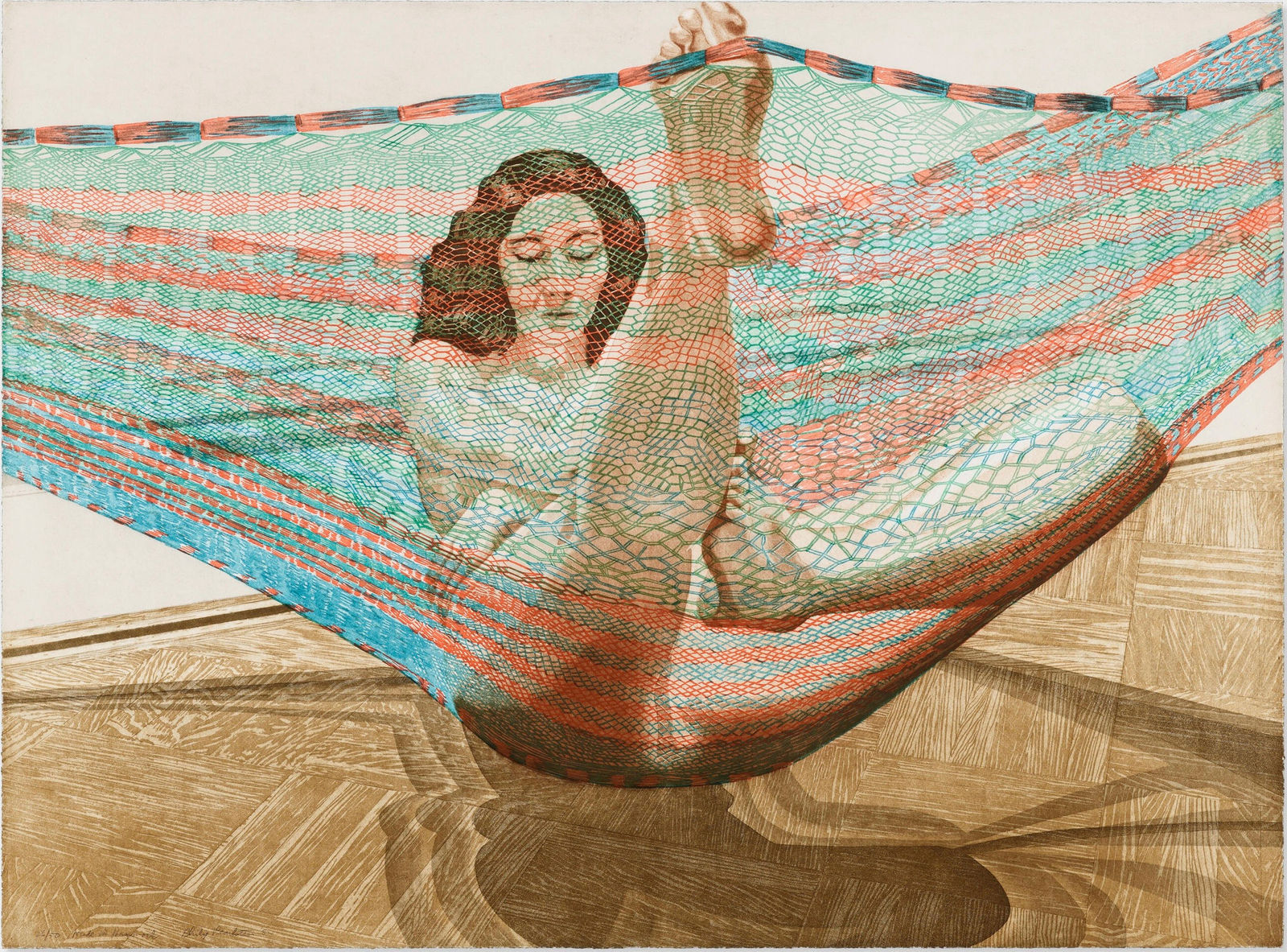 Philip Pearlstein, Nude in a Hammock, 1982
