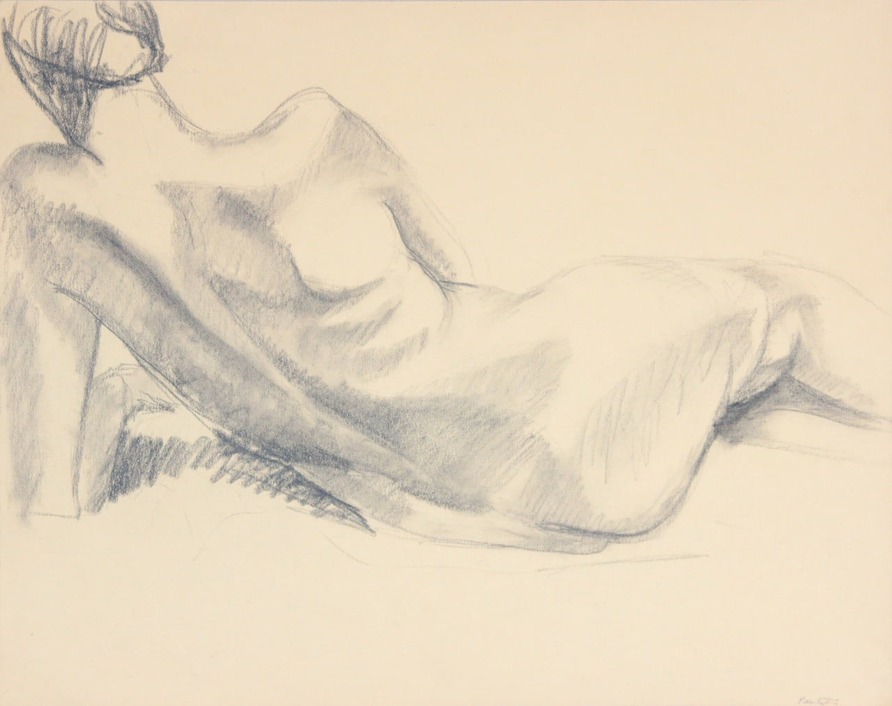 Philip Pearlstein, Back of Reclining Nude, ND