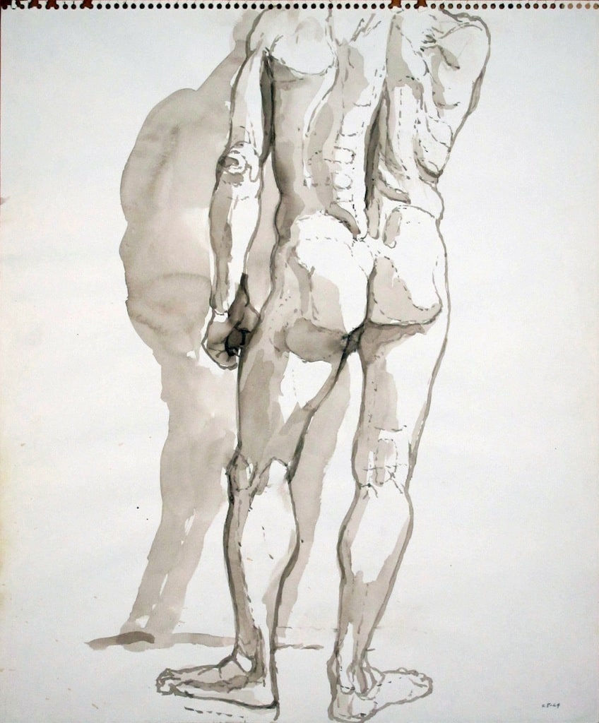 Philip Pearlstein, Back of Standing Male, 1964
