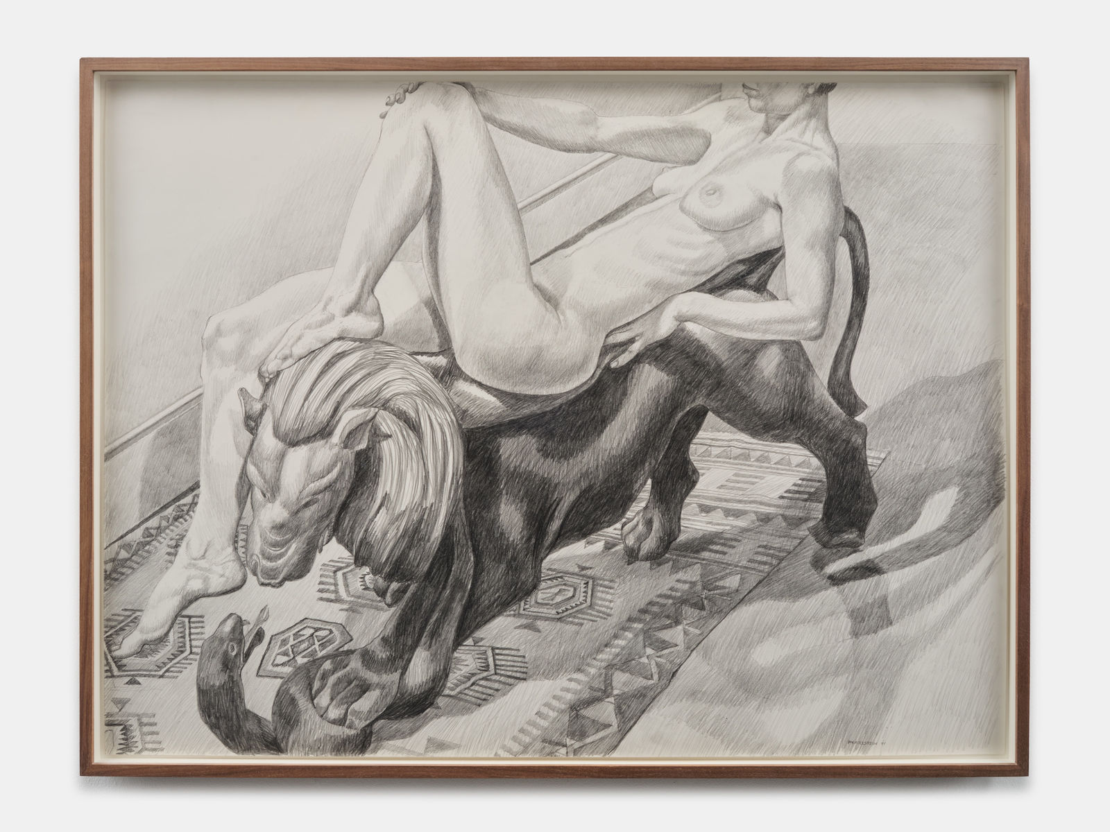 Philip Pearlstein, Female Reclining on Lion, 1992