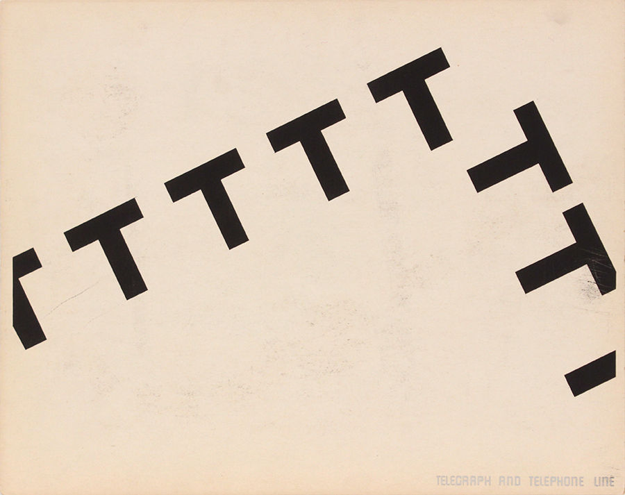 Philip Pearlstein, Telegraph and Telephone Line (Front), 1943-44