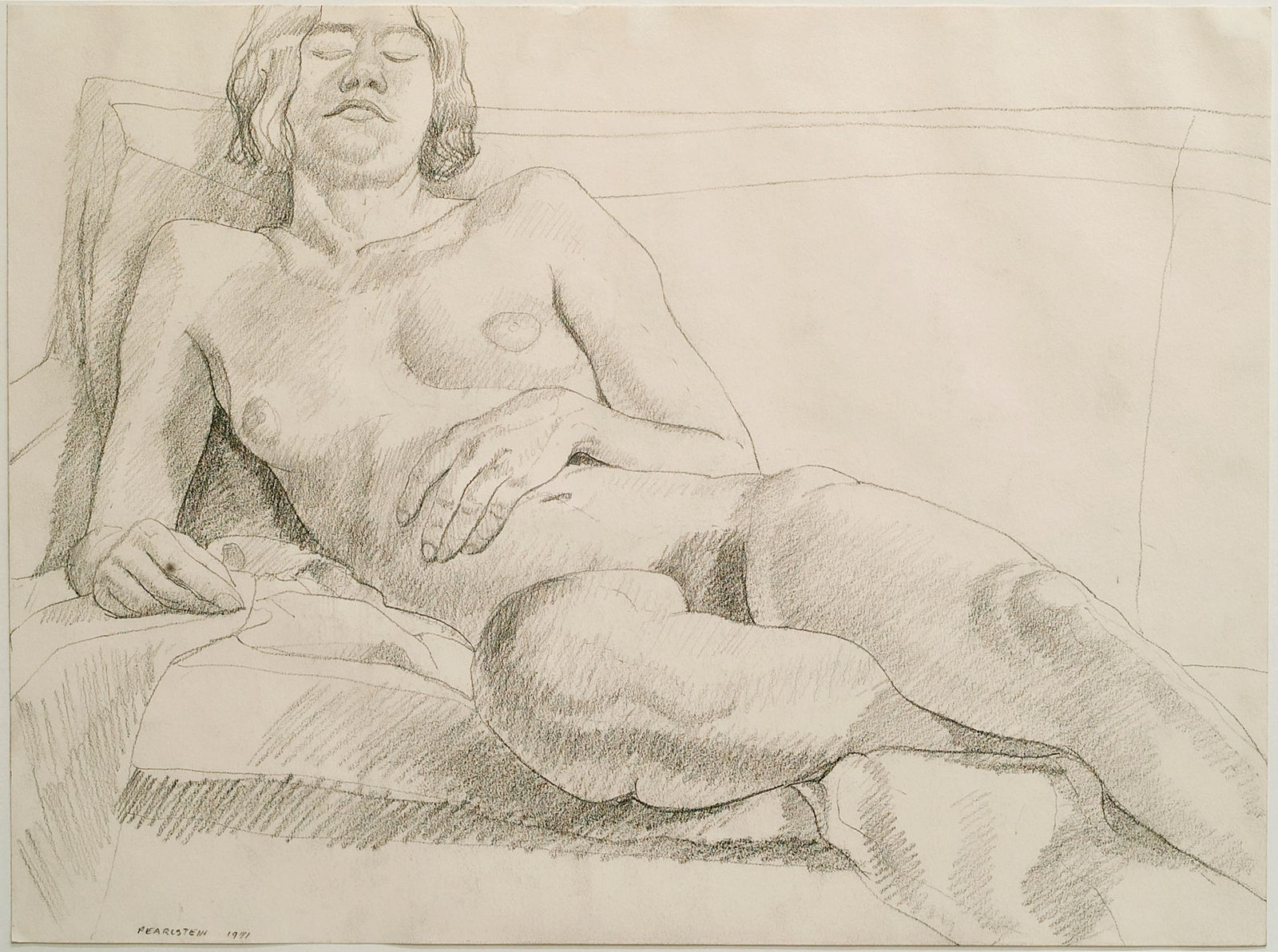 Philip Pearlstein, Reclining Nude, Sleeping, 1971