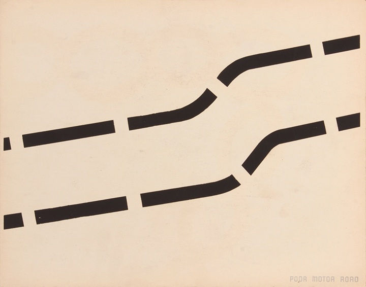 Philip Pearlstein, Poor Motor Road Map Symbol, 1943-44