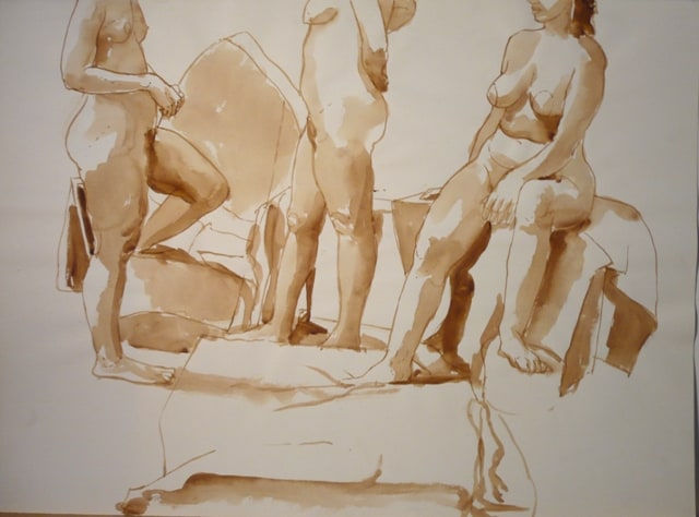 Philip Pearlstein, Three Female Models, One Sitting, ND