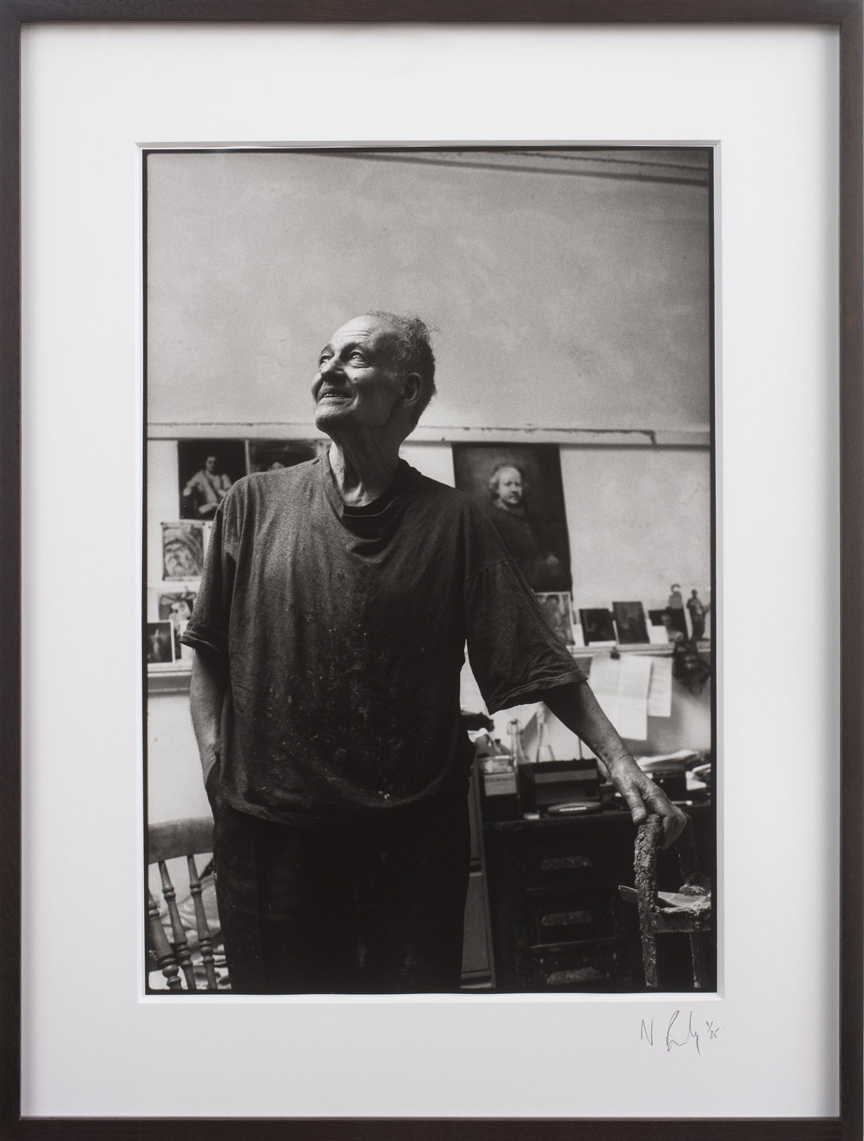 Nicola Bensley, Frank Auerbach in his studio (2), 2015