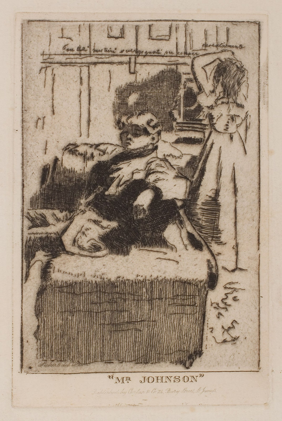 Walter Sickert, "Mr Johnson" (The Small Plate), 1911, c.