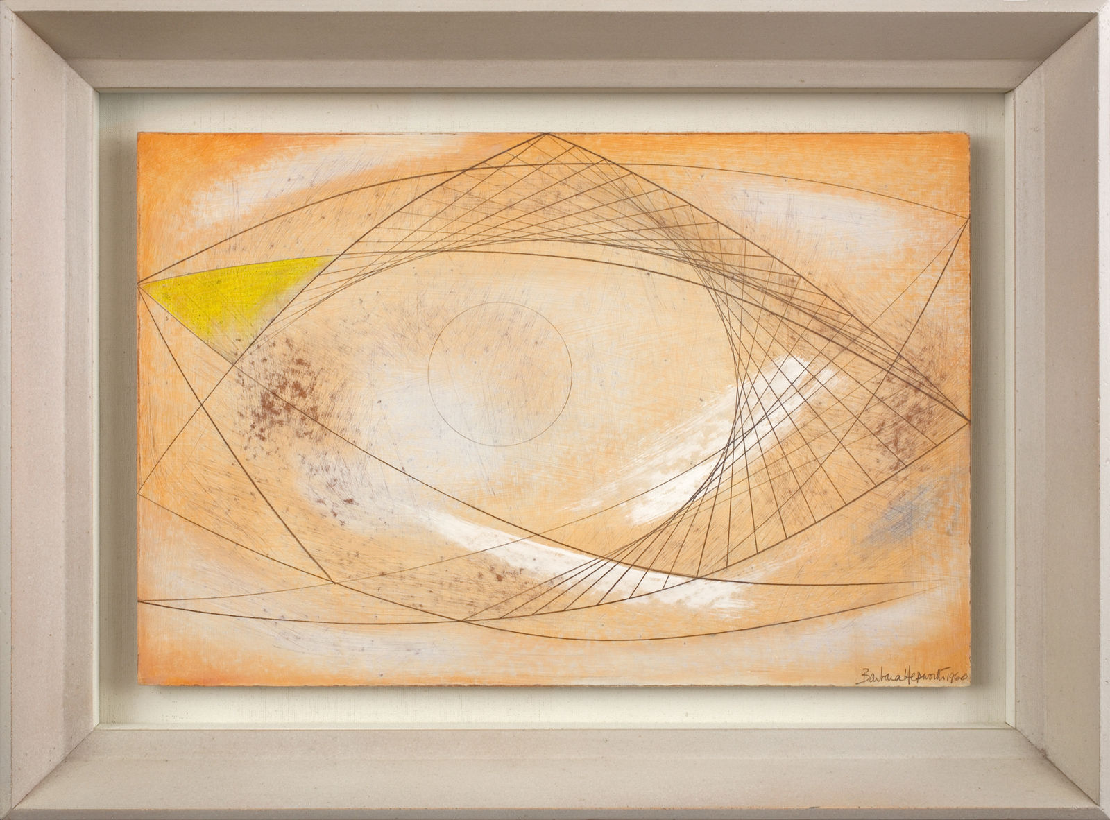Barbara Hepworth, Stringed figure with yellow, 1960