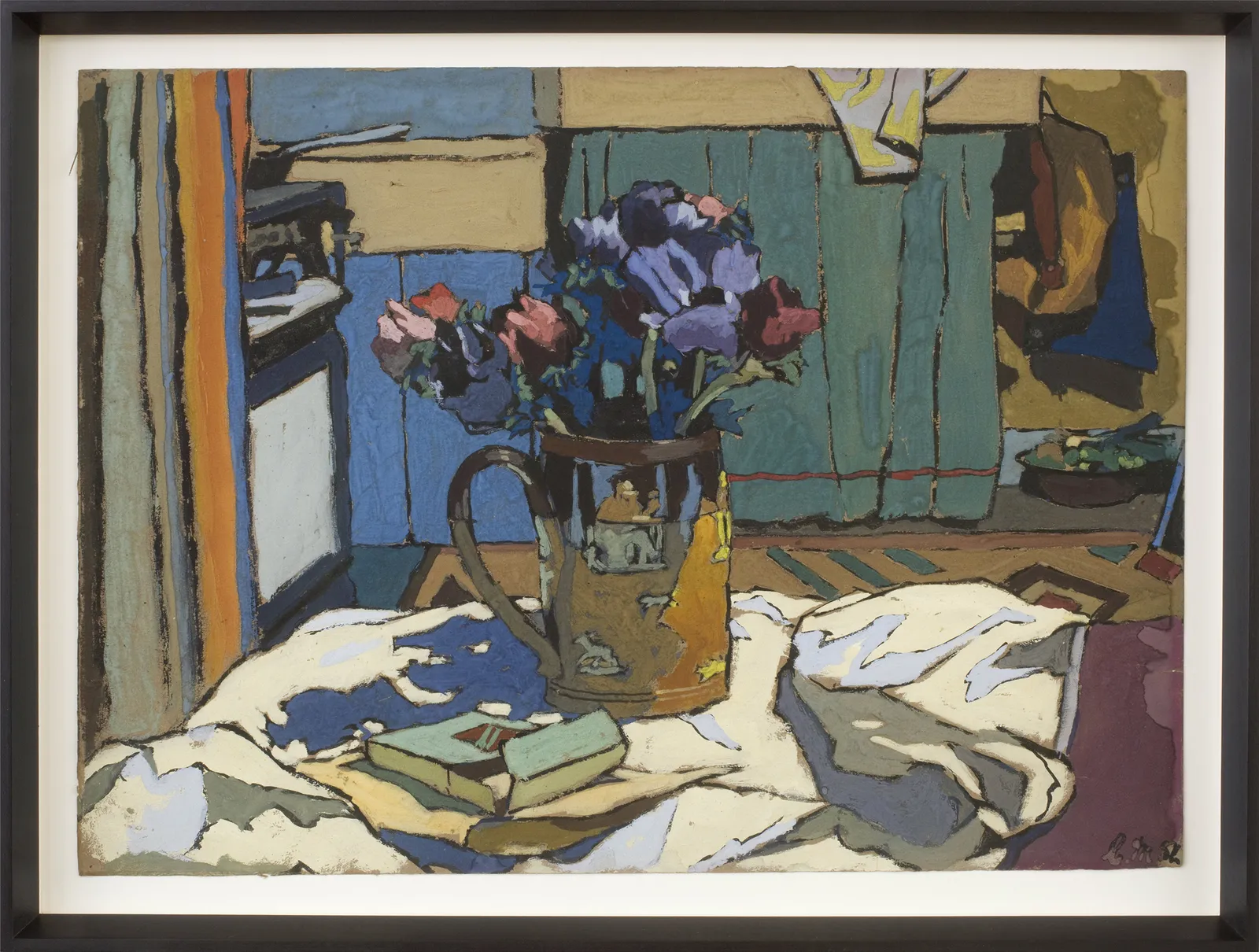 Cyril Mann, Anemones in a Jug, 1955 c.