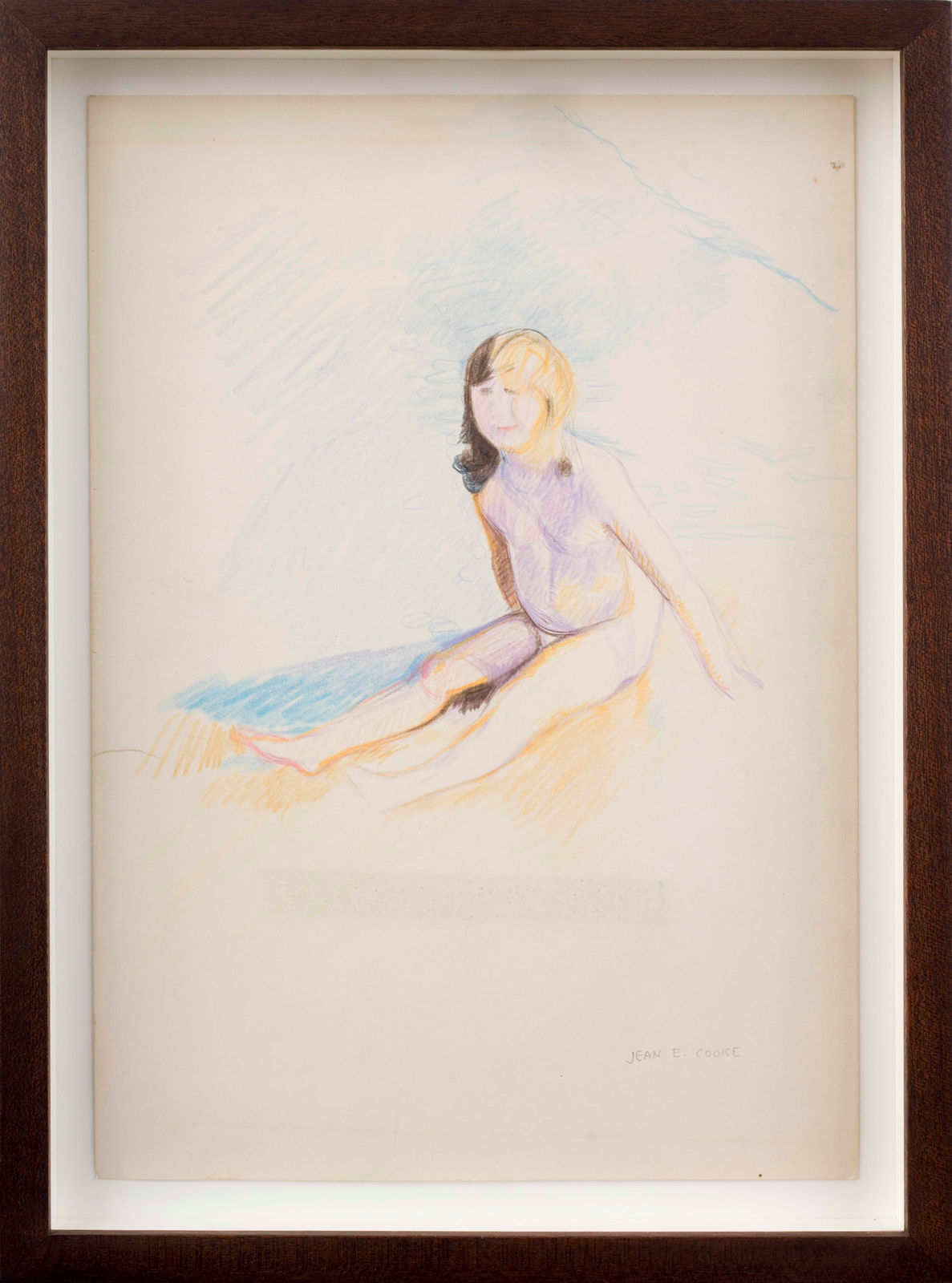 Jean Cooke, Child sitting on the beach, 1975, c.
