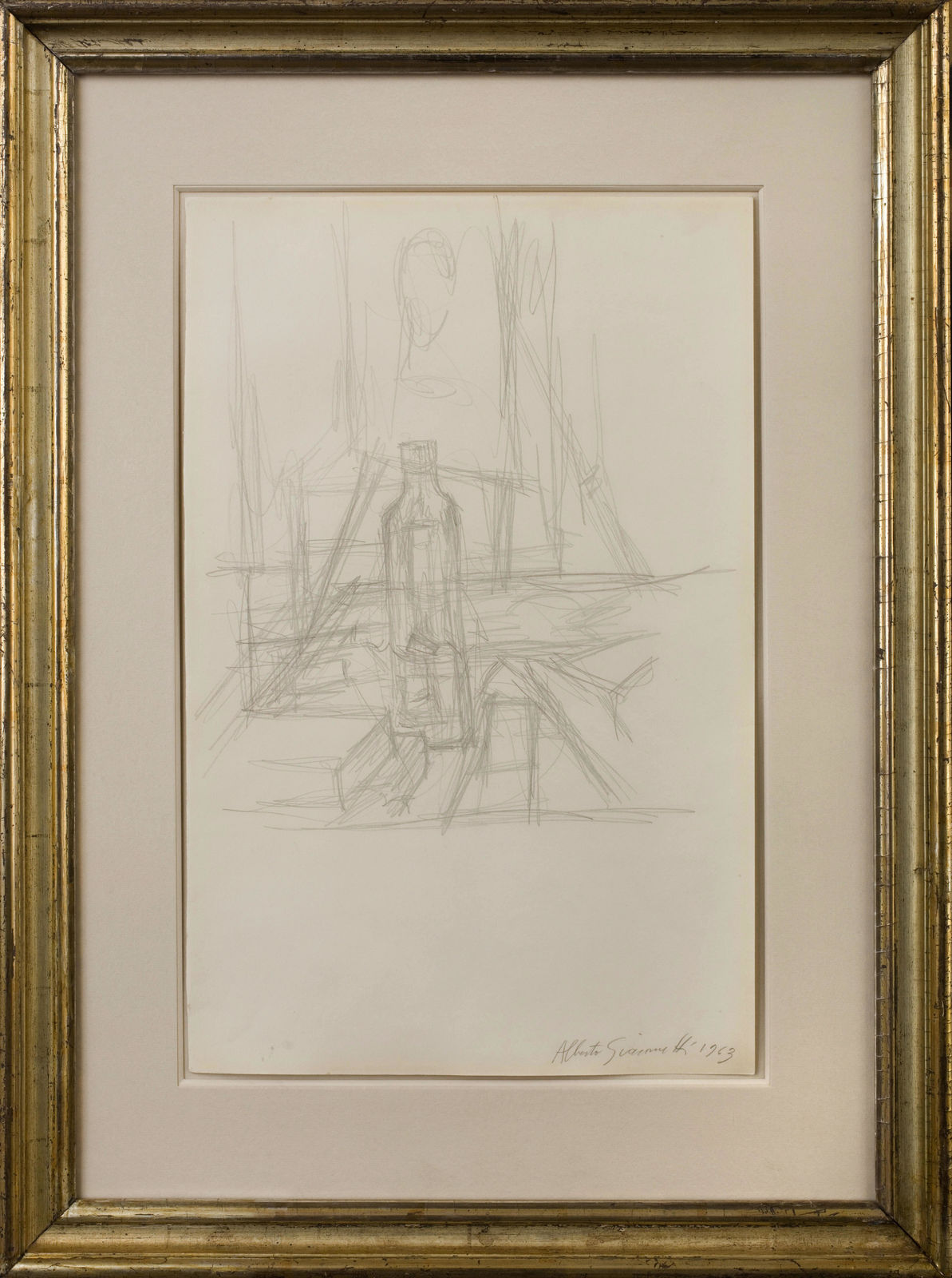 Alberto Giacometti, Nature morte avec bouteille, 1963