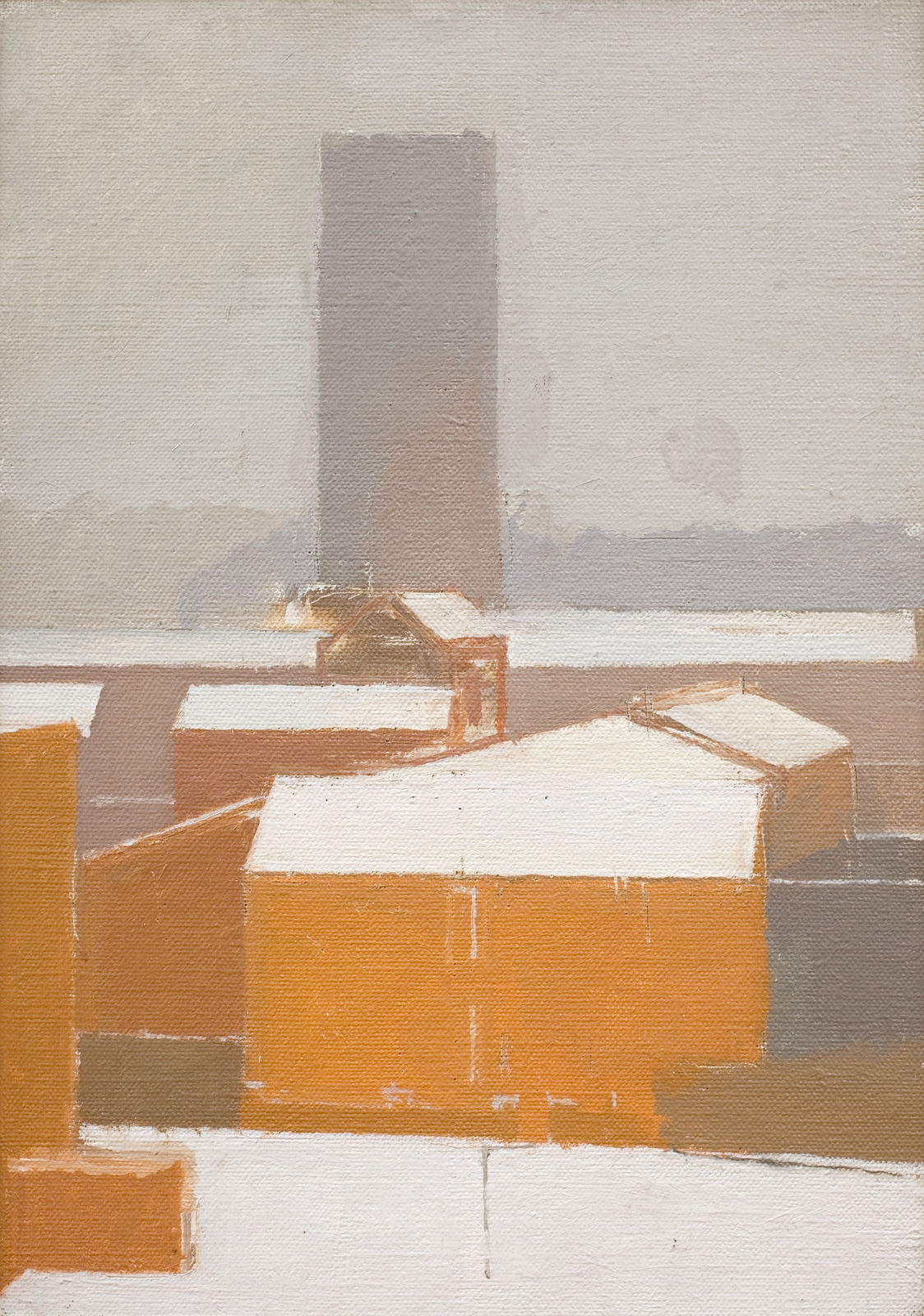Euan Uglow, Snow on Lambeth, 1987