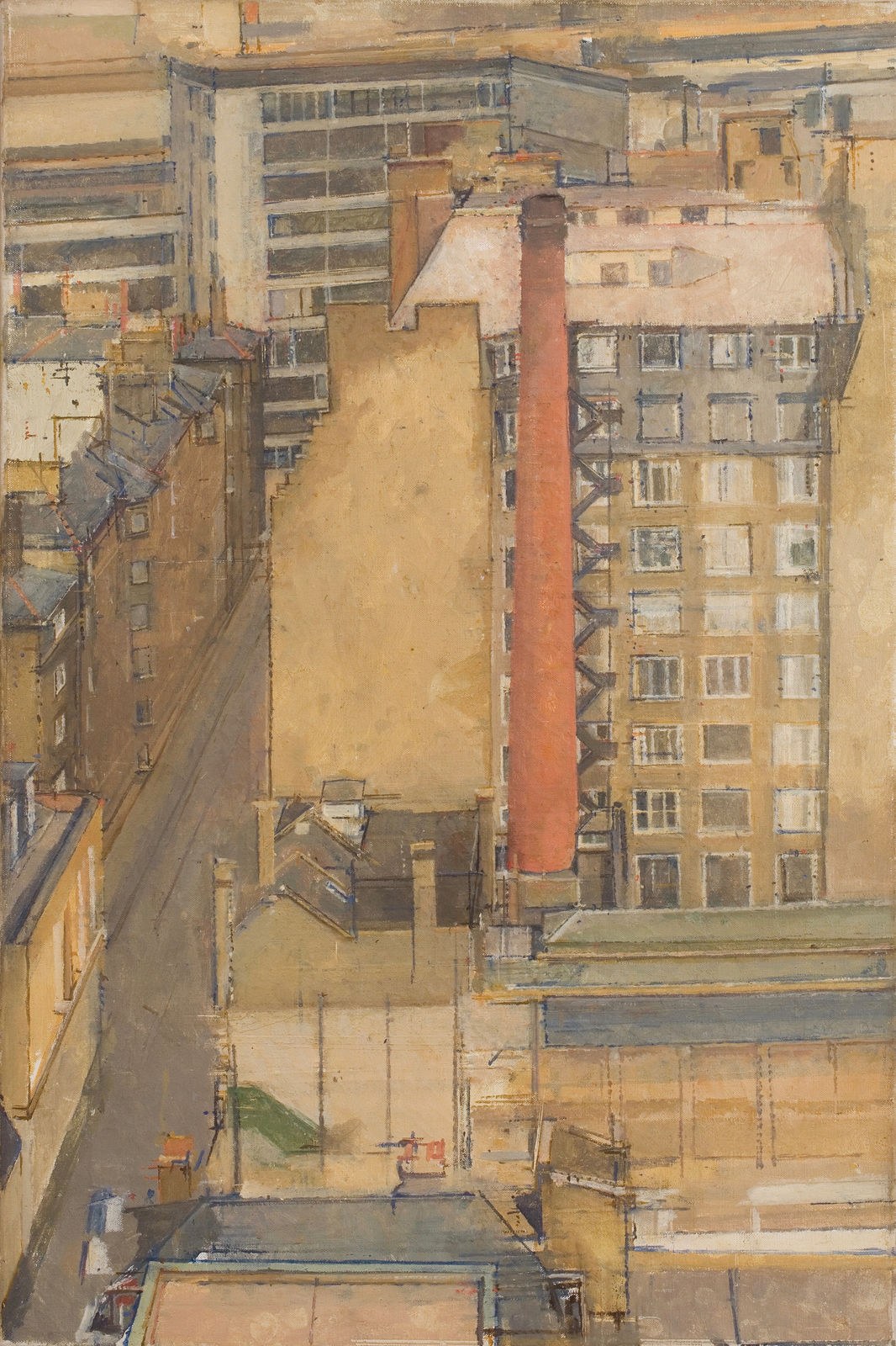 William Coldstream, The Chimney, Westminster Baths V, 1976-7