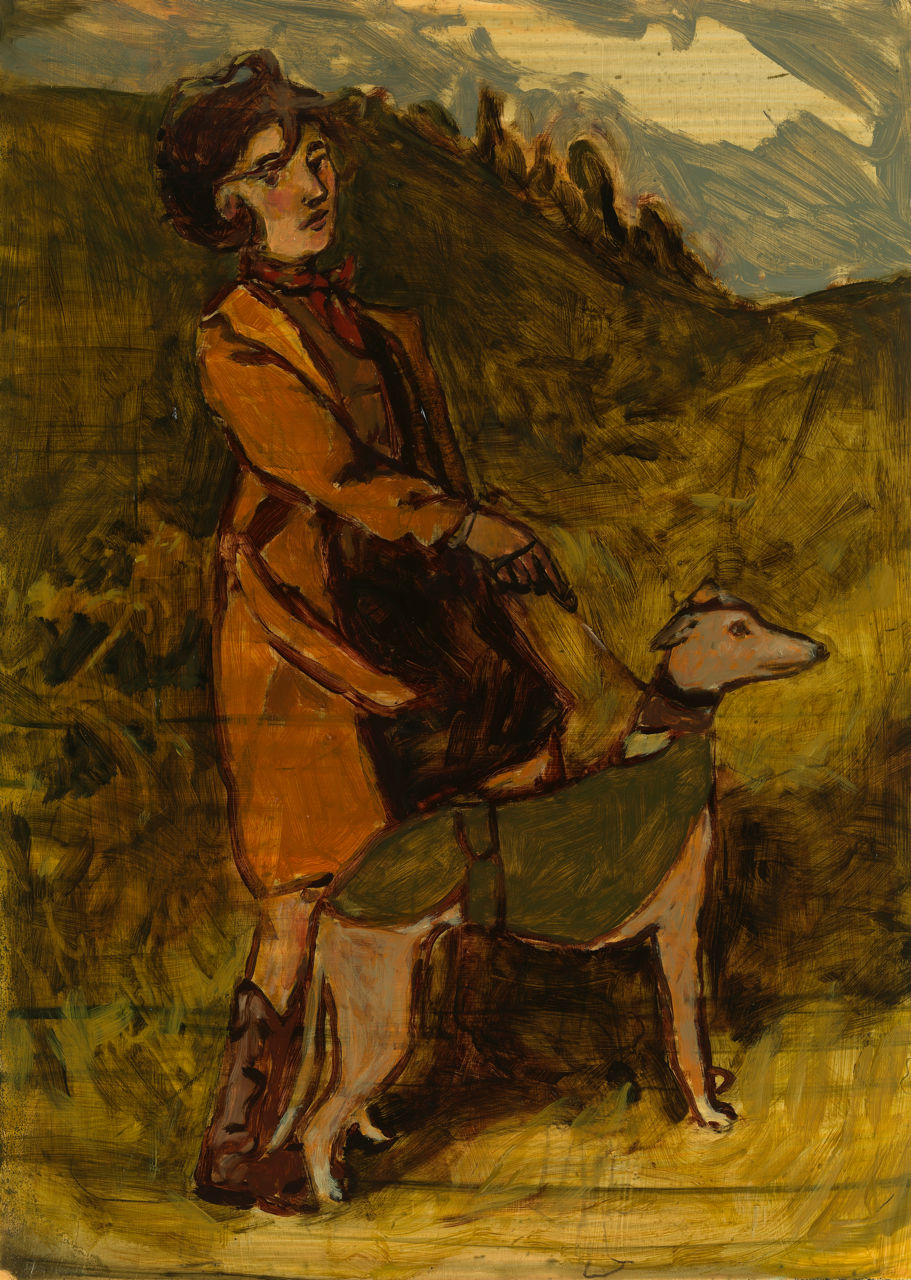 Liorah Tchiprout, Fango and I on the heath (after ‘Diana of the uplands’), 2025