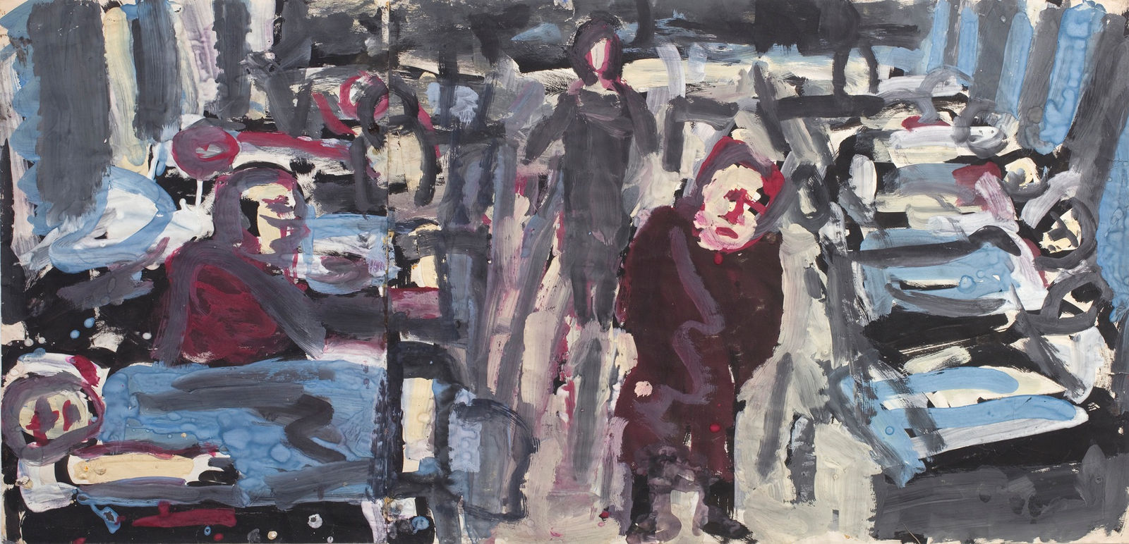 Leon Kossoff, A ward in a London hospital No. 1, 1965