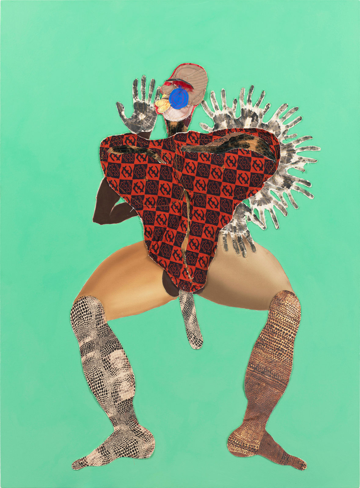 Tschabalala Self, Black Hand, 2020