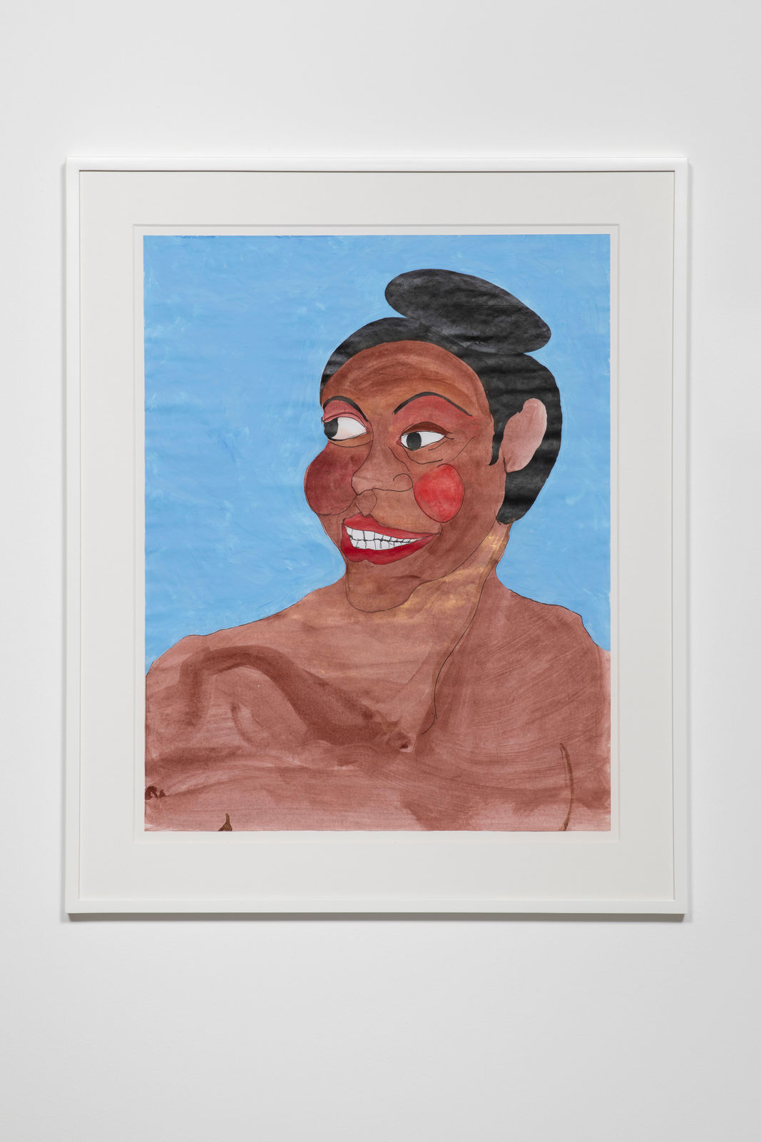 Tschabalala Self, Black Joy 3 - Smirk, Black Joy 4 - With Yellow Bone, Black Joy 5 - With Large Teeth, 2019