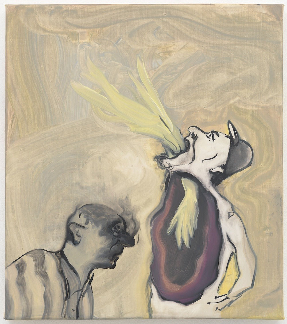 Tala Madani, Open Mouth with Fire, 2011