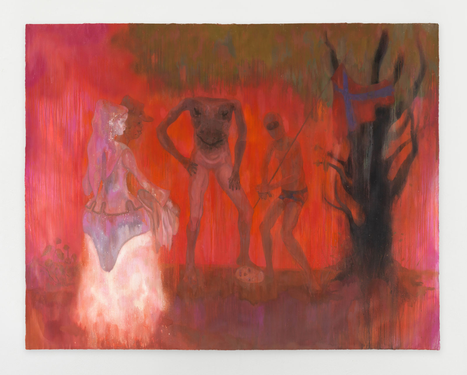 Sedrick Chisom, The Fugitives of The Southern Cross Gathered With the Monstrous Races Beneath a Juniper Tree along the Outer Realm of the Savage South, 2021