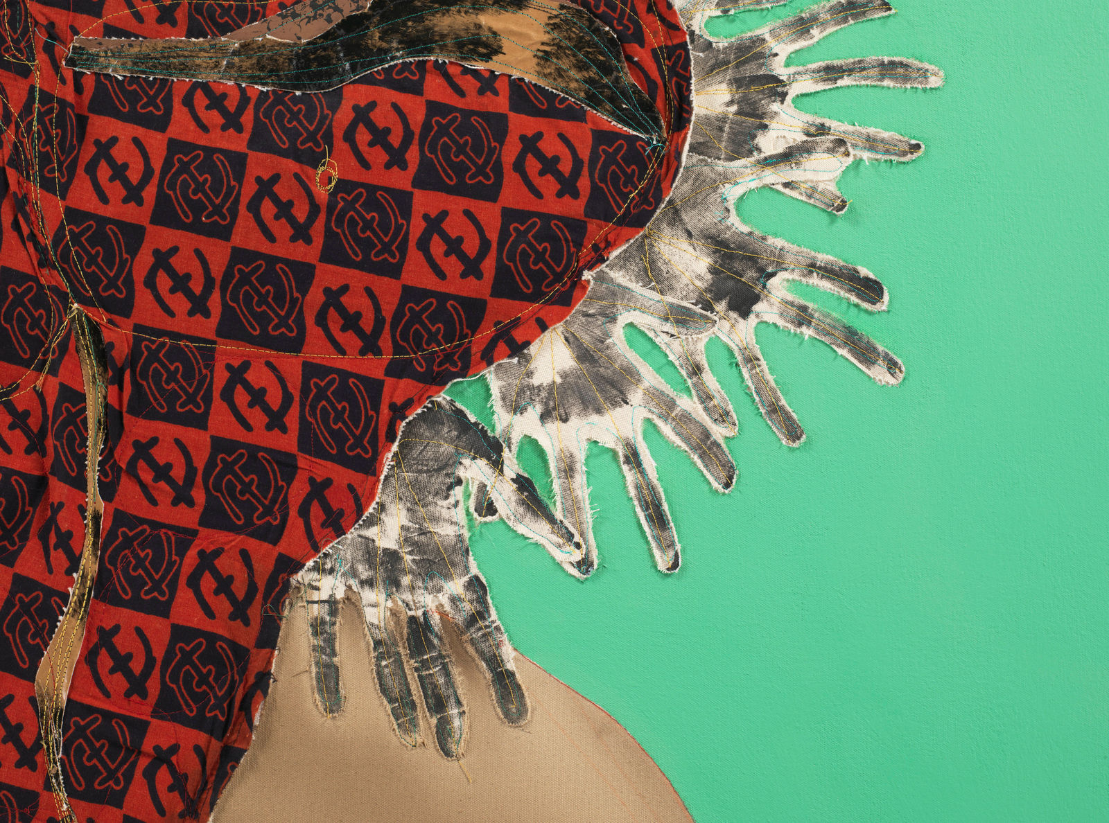 Tschabalala Self, Black Hand, 2020