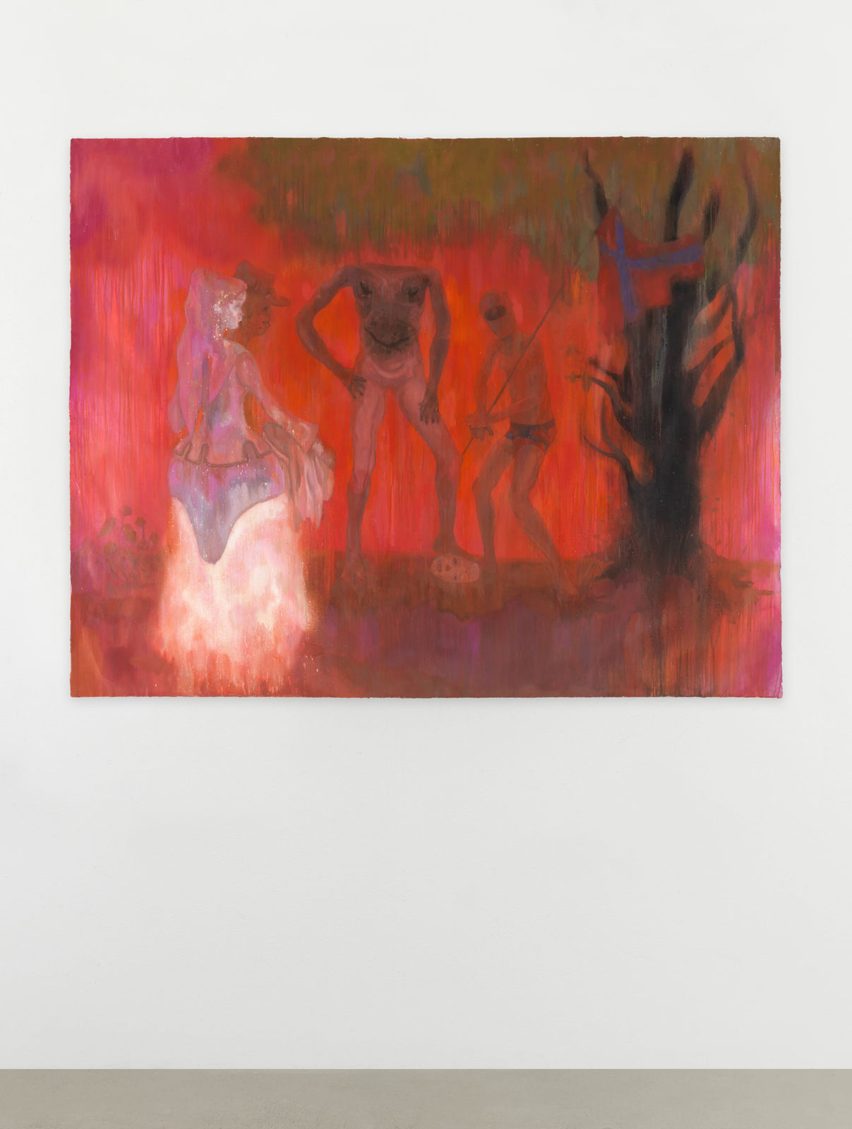 Sedrick Chisom, The Fugitives of The Southern Cross Gathered With the Monstrous Races Beneath a Juniper Tree along the Outer Realm of the Savage South, 2021