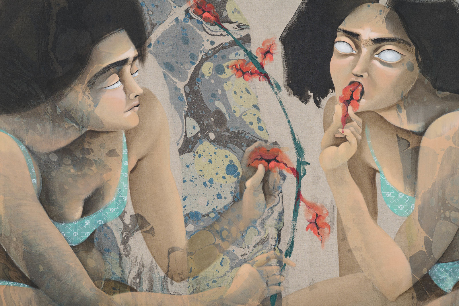 Hayv Kahraman, Lip Plants, 2023