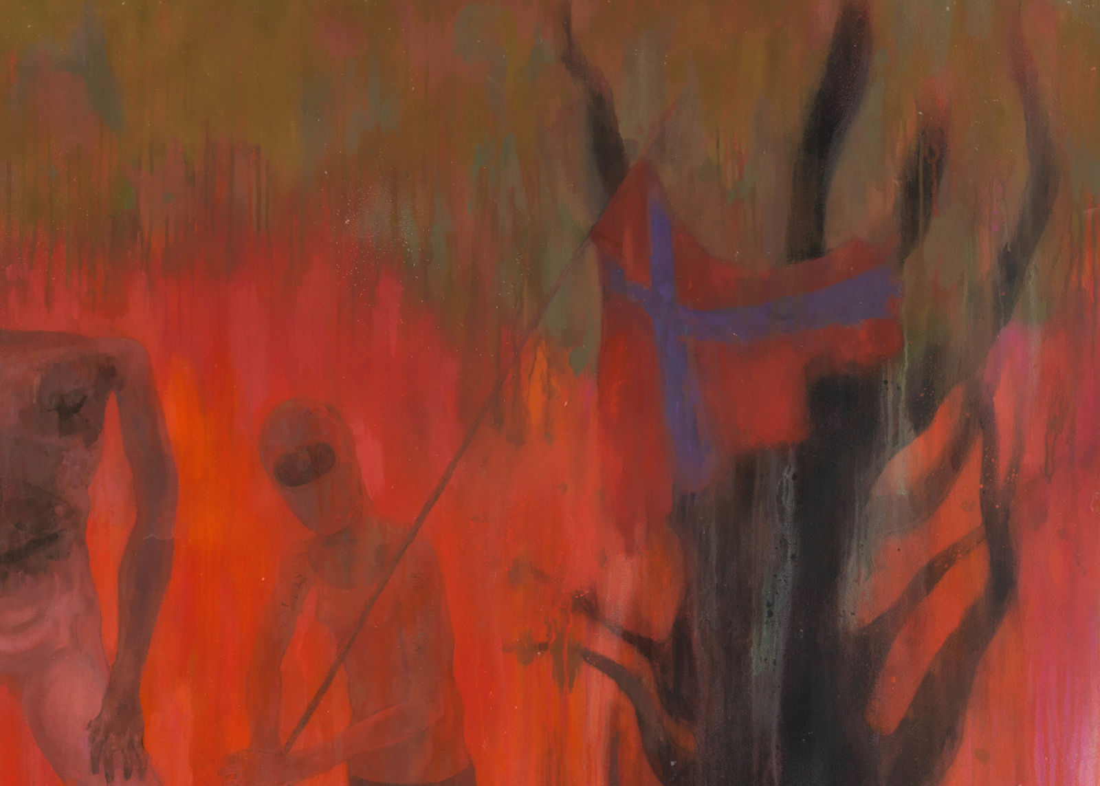 Sedrick Chisom, The Fugitives of The Southern Cross Gathered With the Monstrous Races Beneath a Juniper Tree along the Outer Realm of the Savage South, 2021