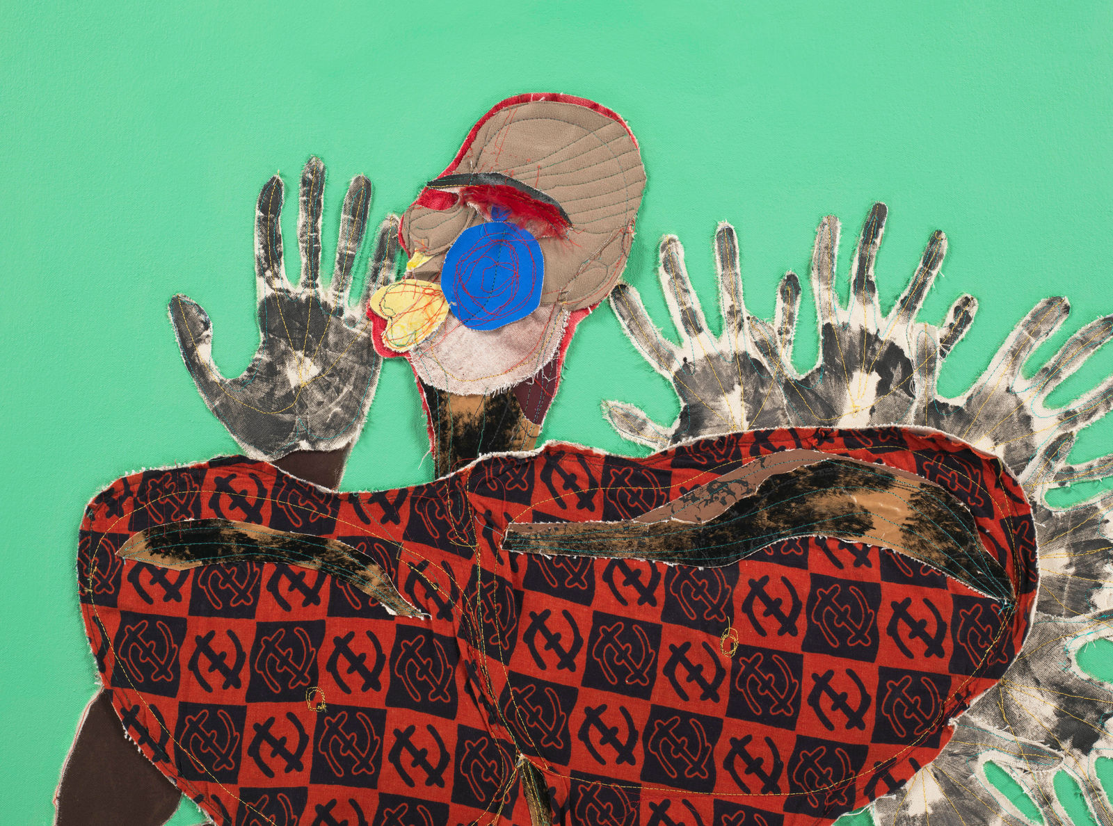 Tschabalala Self, Black Hand, 2020