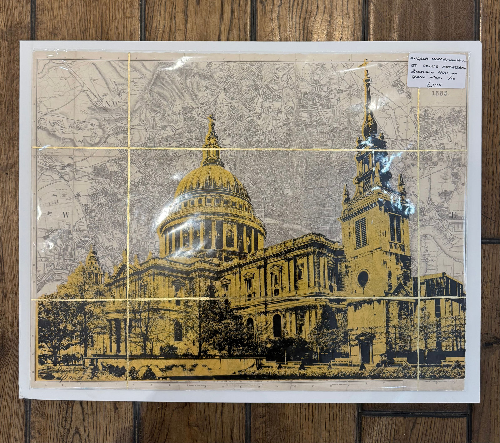 Angela Morris-Winmill, St Paul's Cathedral, Gold Ink (Unframed)