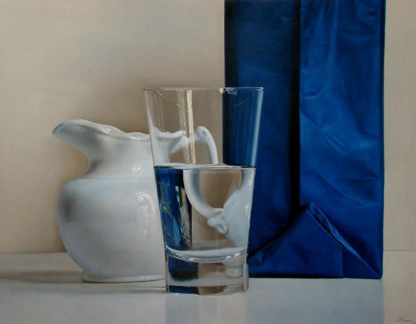 Blue, White and Glass