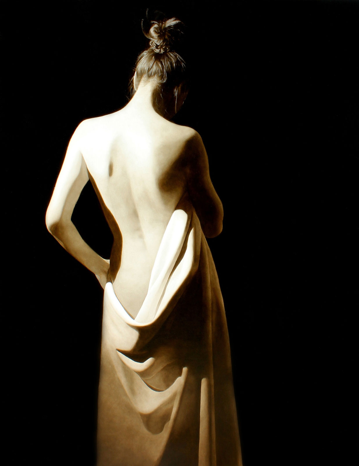 Girl with White Drape