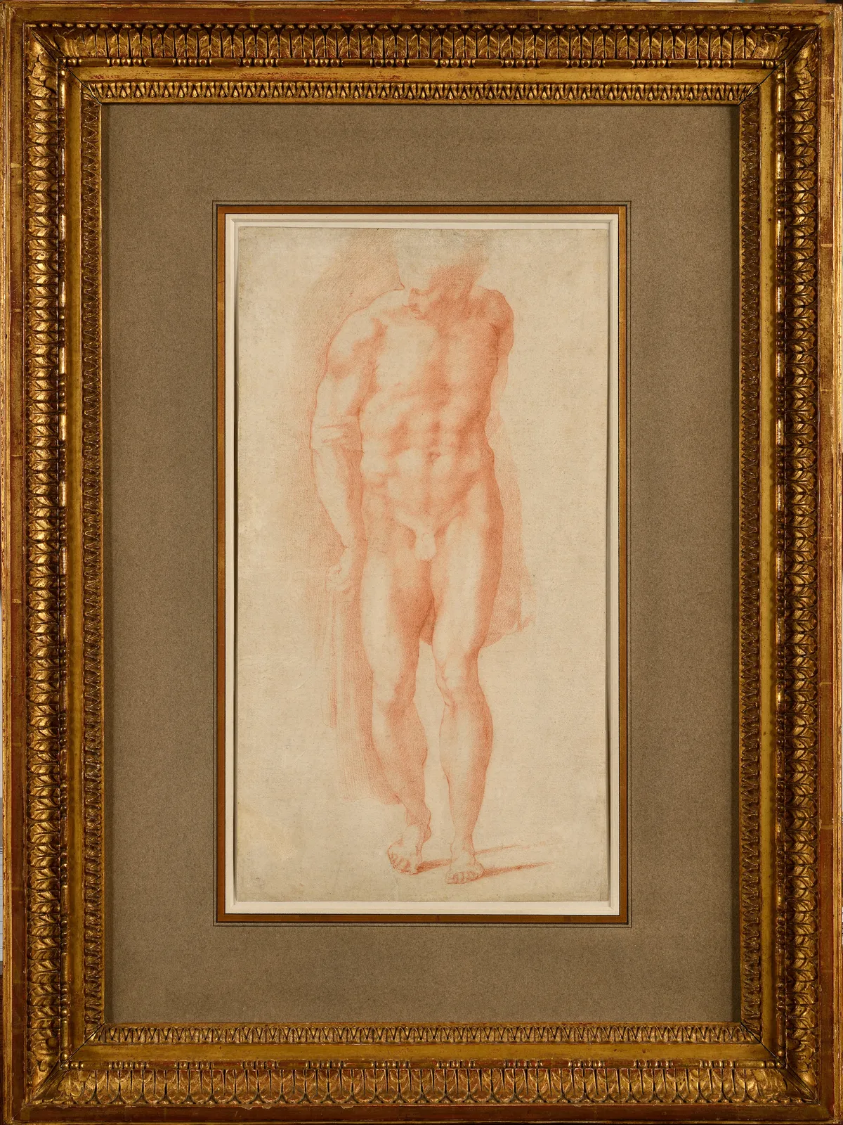 Attributed to Toussaint DUBREUIL (Paris 1561 - 1602), A standing male nude after Michelangelo
