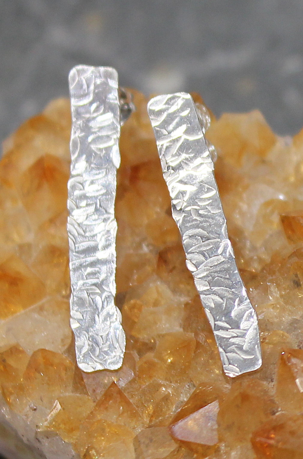 Poppy Mitchell, Textured Strip Earrings , 2017