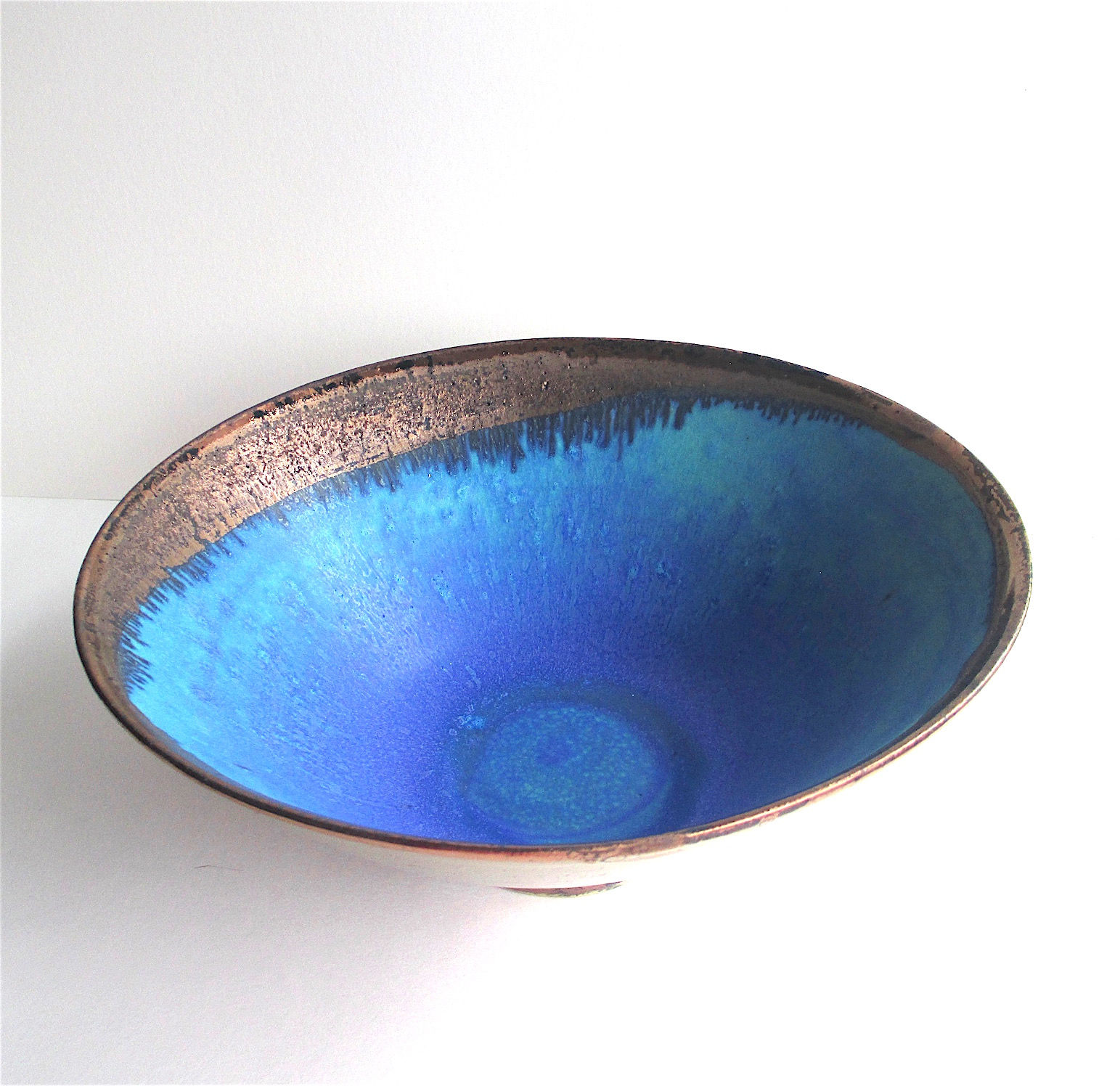 Sarah Perry, Copper lustred Blue Pool Bowl, 2020