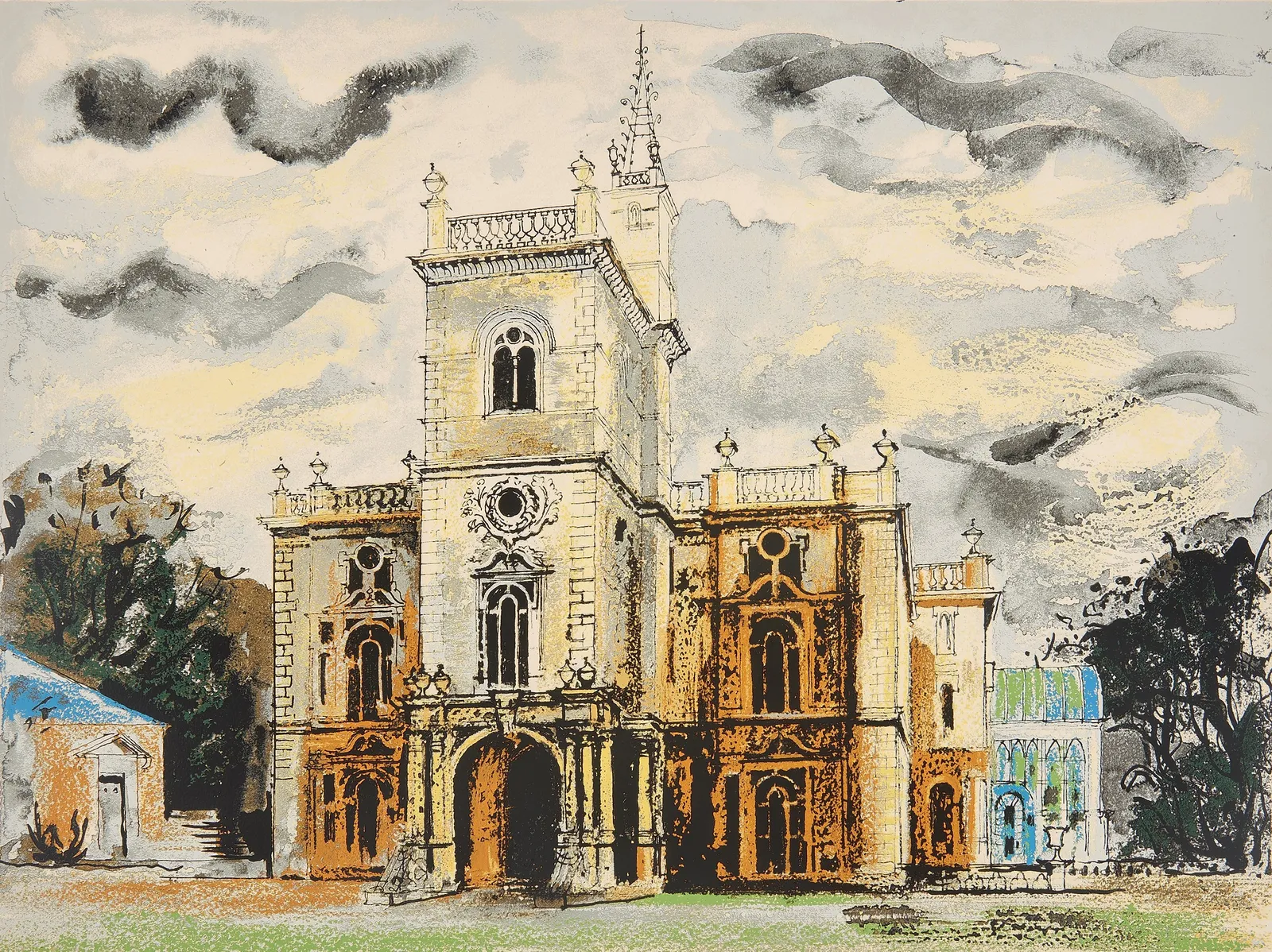 John Piper, Flintham Hall, 1977