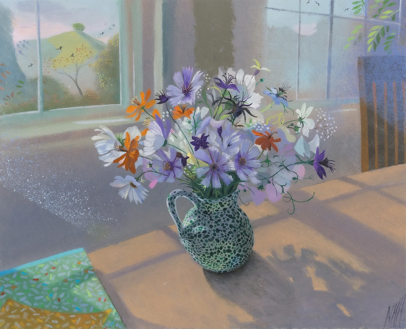 Nicholas Hely Hutchinson, Flowers in a Green Spotted Jug, 2025