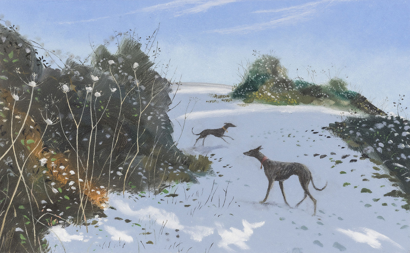 Nicholas Hely Hutchinson, 43. Lurchers in the Snow, 2025