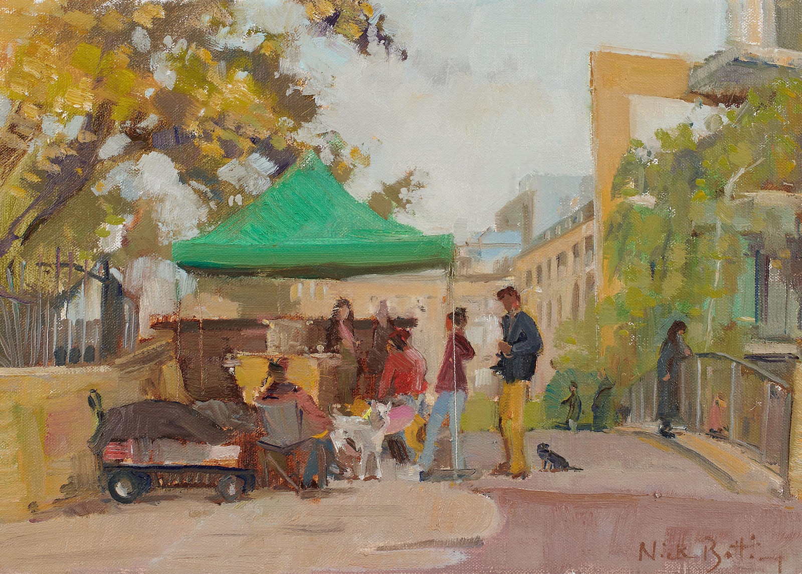 Nick Botting, The Coffee Drinkers, Autumn Morning