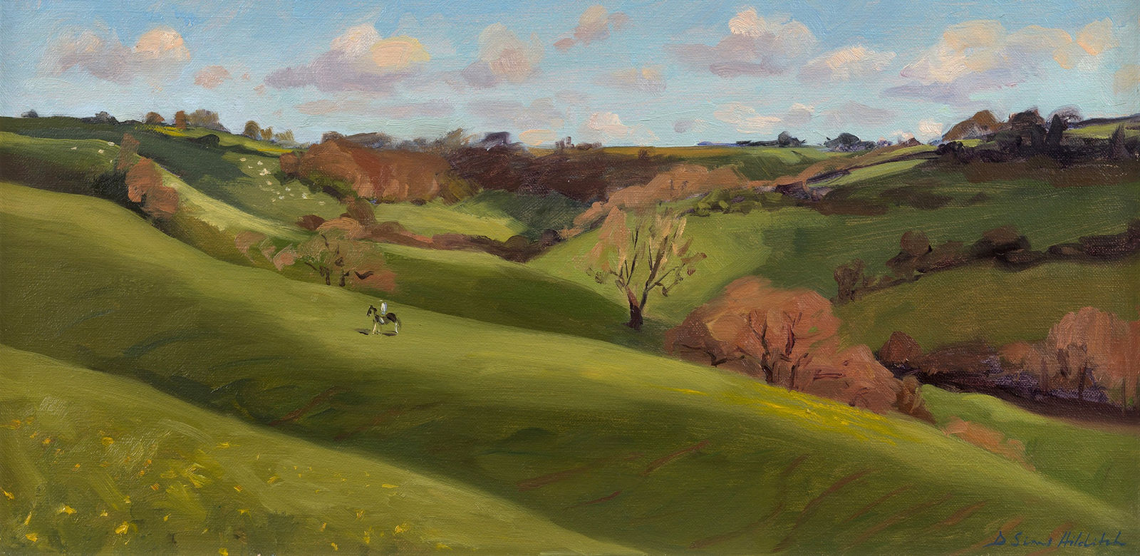 Daisy Sims Hilditch, Spring, horse riding in St Catherine's Valley